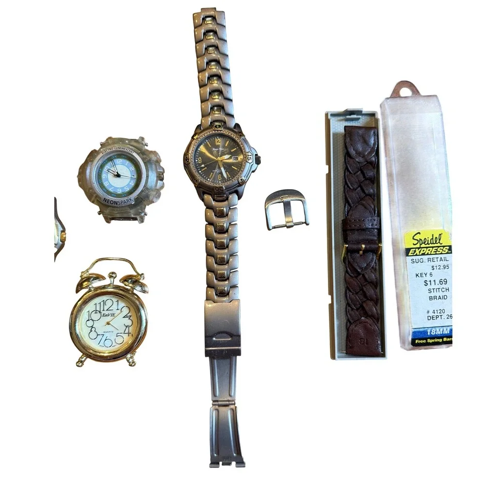 Vintage Watch Lot Parts Repair Untested Mens Womens +‎ Band Mixed As-Is